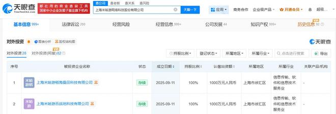 米哈游同日成立兩家新公司，劍指數字文化創意軟件開發新藍圖
